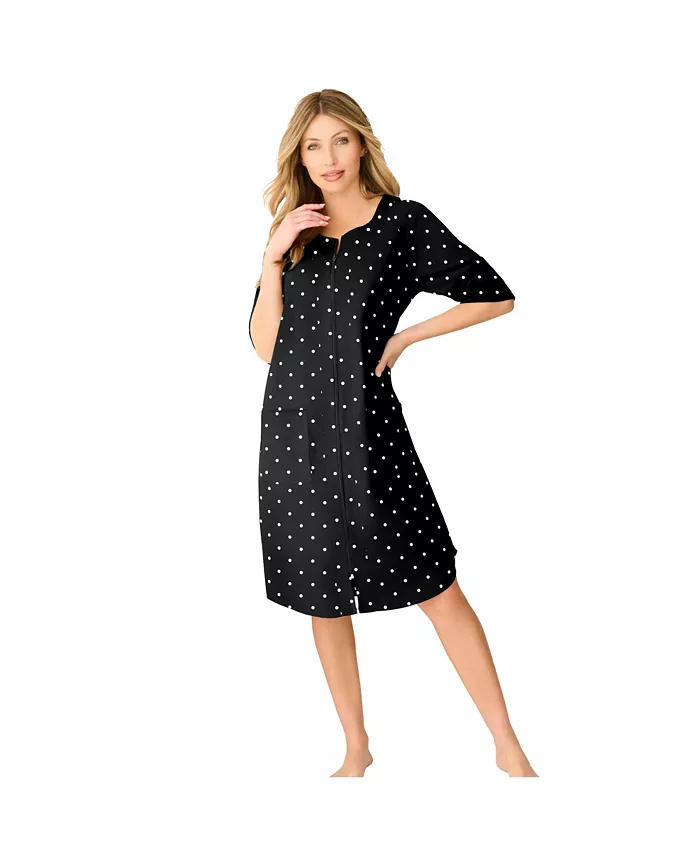 Короткий халат из французского терри с застежкой-молнией спереди больших размеров Dreams & Co., черный
Короткий халат из французского терри с застежкой-молнией спереди больших размеров Dreams & Co., черный