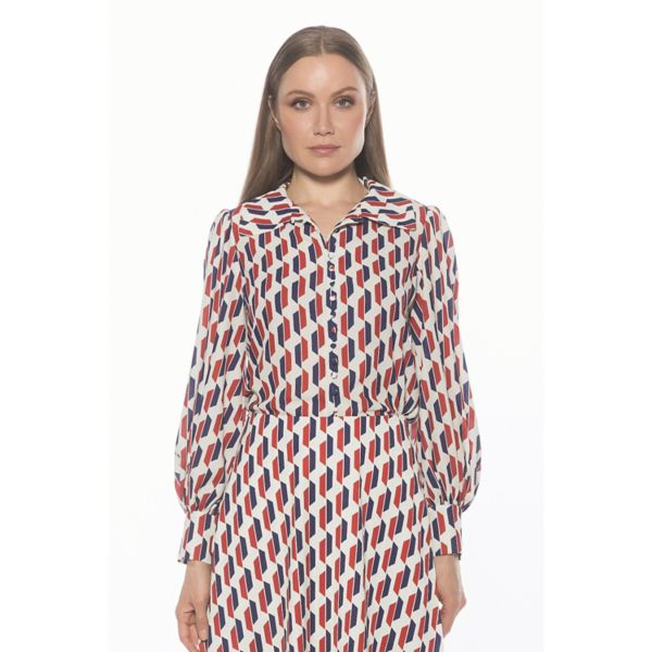 Женская блузка с рукавами-блузонами и застежкой на пуговицы Alexia Admor, цвет red geo
Женская блузка с рукавами-блузонами и застежкой на пуговицы Alexia Admor, цвет red geo