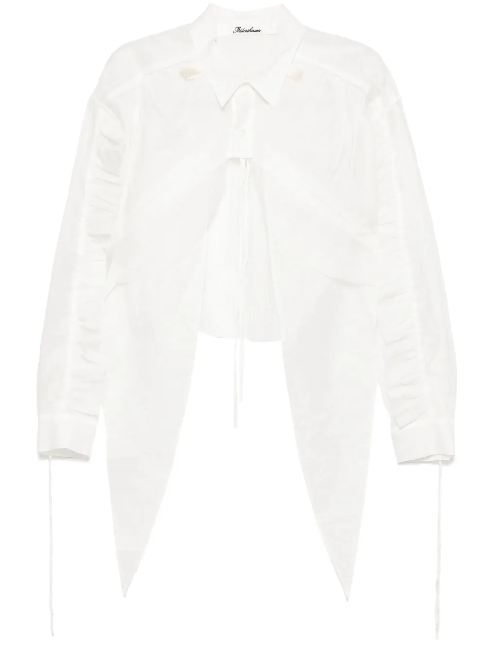 Блузка с необработанными краями midorikawa, белый 
Блузка с необработанными краями midorikawa, белый