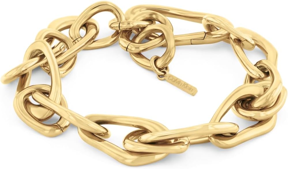 Женские украшения Calvin Klein - браслет CK Statement Links - нержавеющая сталь - современная мода на каждый день - подарок для нее, Gold Plated
Женские украшения Calvin Klein - браслет CK Statement Links - нержавеющая сталь - современная мода на каждый день - подарок для нее, Gold Plated