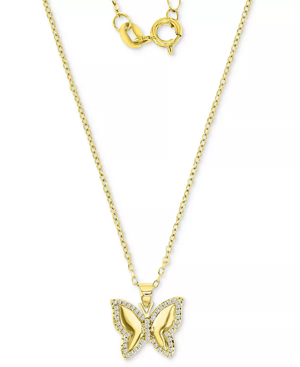 Ожерелье с подвеской в виде бабочки из полированного кубического циркония, 18 дюймов, из стерлингового серебра с 14-каратным золотом Macy'S, gold
Ожерелье с подвеской в виде бабочки из полированного кубического циркония, 18 дюймов, из стерлингового серебра с 14-каратным золотом Macy'S, gold