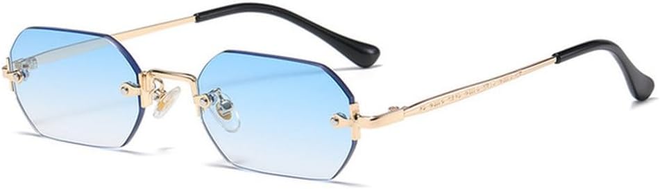 Солнцезащитные очки без оправы, прямоугольной формы, маленькие, мужские и женские, металлические, золотистые, многоугольные, защита от УФ-излучения UV400, без оправы MTZJH, 9
Солнцезащитные очки без оправы, прямоугольной формы, маленькие, мужские и женские, металлические, золотистые, многоугольные, защита от УФ-излучения UV400, без оправы MTZJH, 9