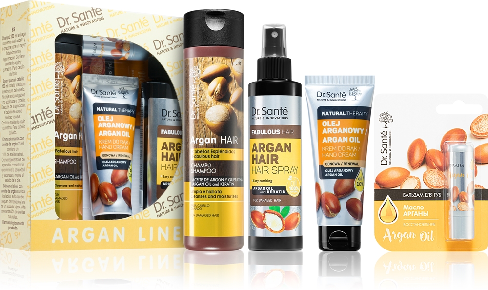 Подарочный набор Argan с аргановым маслом Dr. Santé, 4 шт
Подарочный набор Argan с аргановым маслом Dr. Santé, 4 шт
