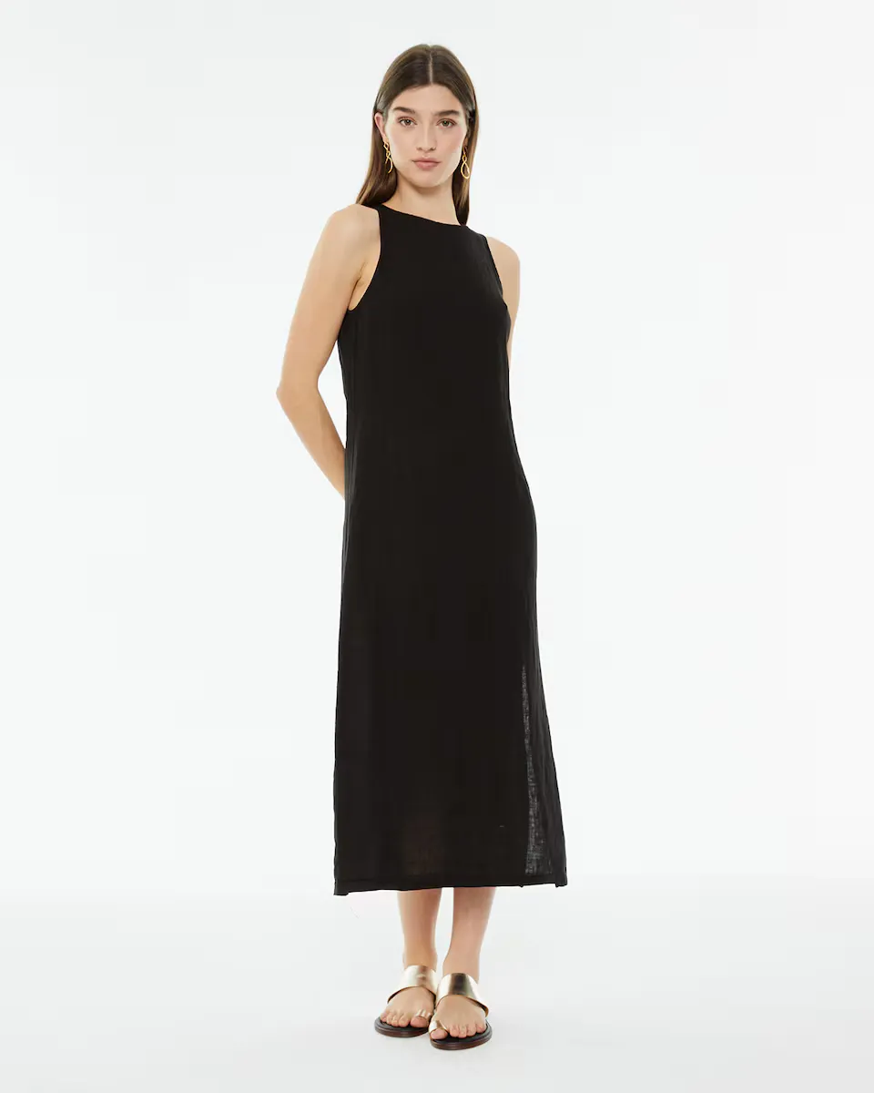 Льняное платье без рукавов с круглым вырезом System Action, чёрный
Льняное платье без рукавов с круглым вырезом System Action, чёрный