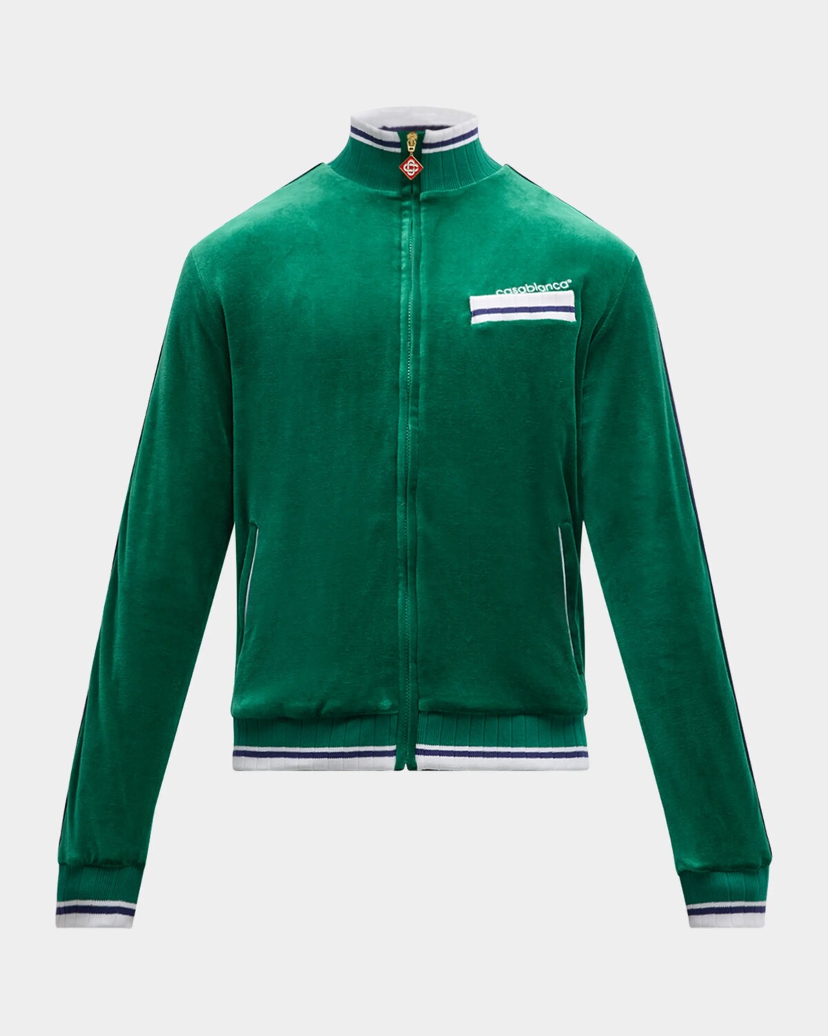 Мужская велюровая спортивная куртка Casablanca, зеленый
Мужская велюровая спортивная куртка Casablanca, зеленый