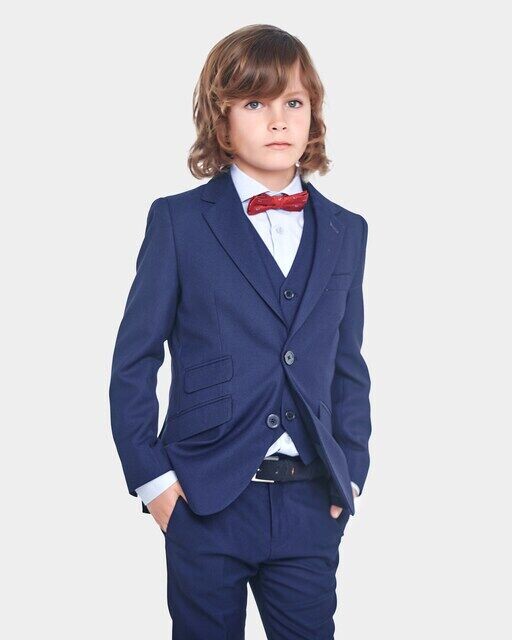 Пиджак для мальчика из сотовой ткани с карманами с клапанами Spagnolo, синий
Пиджак для мальчика из сотовой ткани с карманами с клапанами Spagnolo, синий