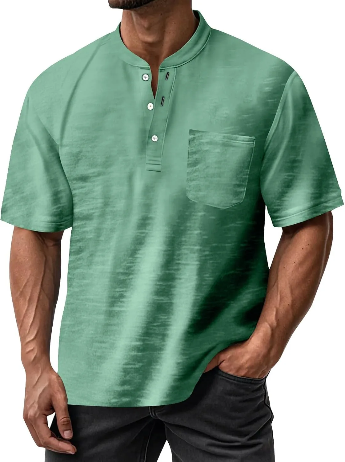 Мужская хенли с коротким рукавом Big and Tall, легкая и удобная летняя рубашка с карманом lcyhony
Мужская хенли с коротким рукавом Big and Tall, легкая и удобная летняя рубашка с карманом lcyhony