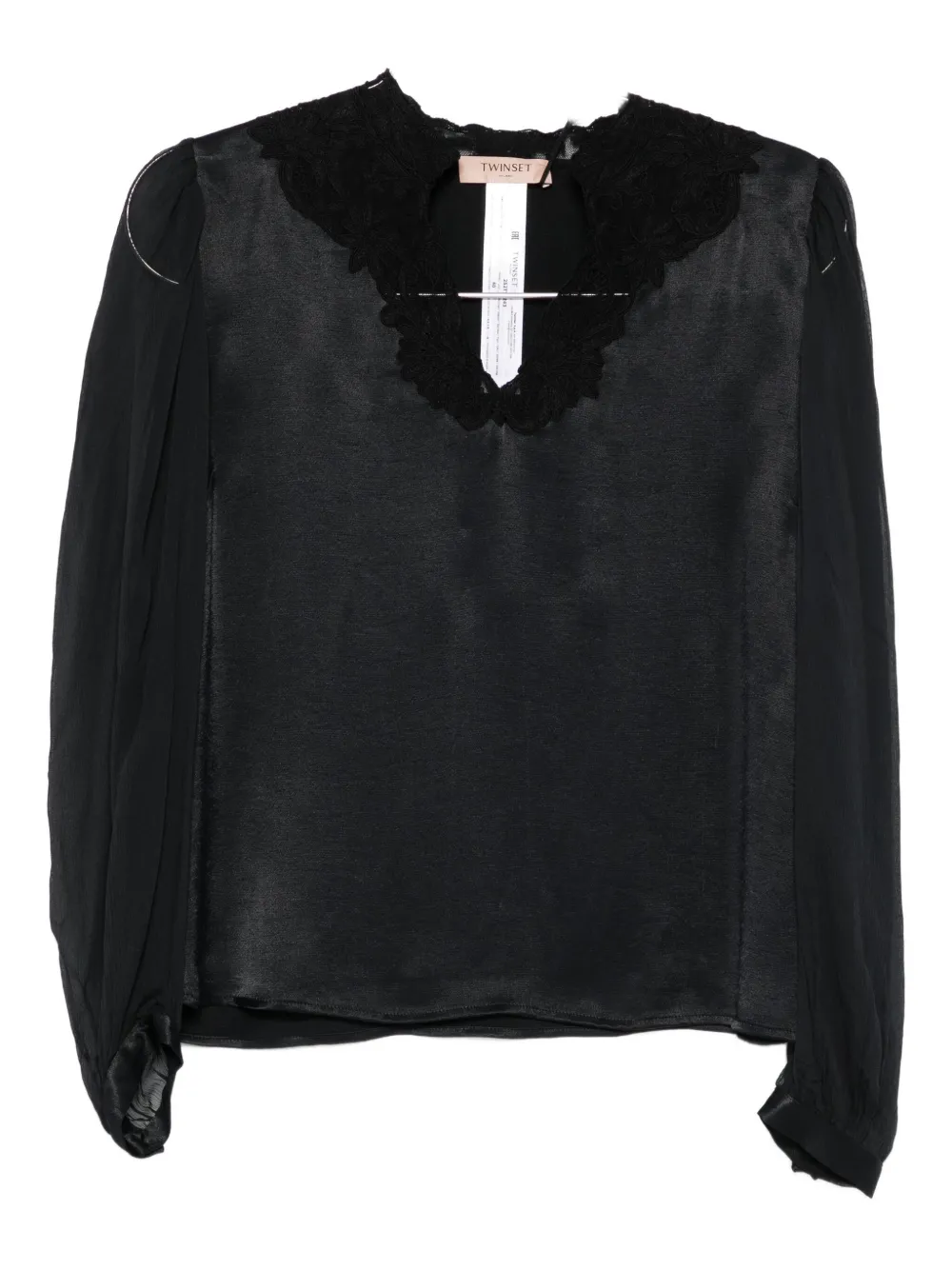 Блузка с кружевной отделкой Twinset, черный
Блузка с кружевной отделкой Twinset, черный
