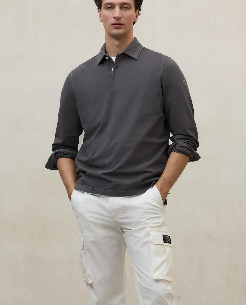 Мужская поло с длинным рукавом и воротником Ecoalf, темно-серый
Мужская поло с длинным рукавом и воротником Ecoalf, темно-серый