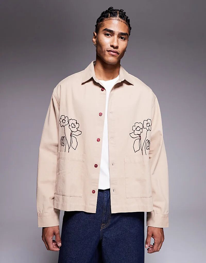 Рубашка ASOS DESIGN с вышивкой и двойными карманами в камне
Рубашка ASOS DESIGN с вышивкой и двойными карманами в камне