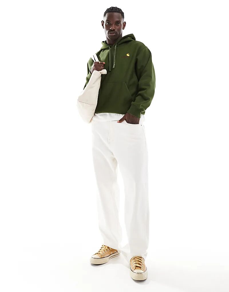 Толстовка с капюшоном цвета хаки с американским шрифтом Carhartt WIP
Толстовка с капюшоном цвета хаки с американским шрифтом Carhartt WIP