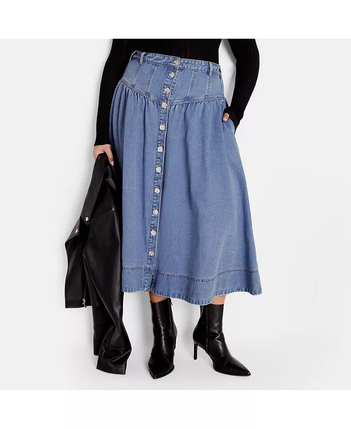 Юбка Ari Denim Plus Size CITY CHIC, синий
Юбка Ari Denim Plus Size CITY CHIC, синий