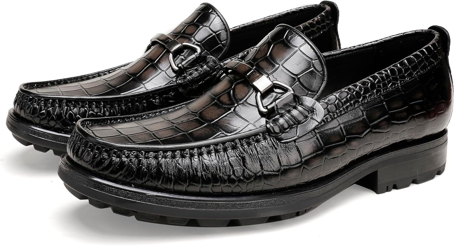 Мужские классические туфли с отделкой под крокодила, с металлической пряжкой, слипоны, подходящие для свадеб и официальных мероприятий Generic, серый
Мужские классические туфли с отделкой под крокодила, с металлической пряжкой, слипоны, подходящие для свадеб и официальных мероприятий Generic, серый