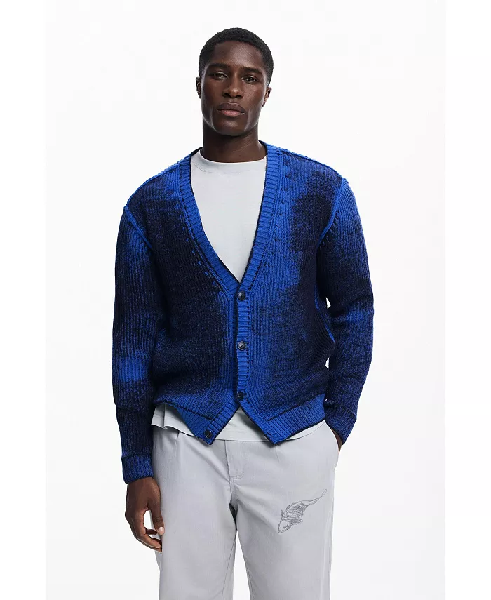 Мужской кардиган свитер с градиентом Desigual, синий
Мужской кардиган свитер с градиентом Desigual, синий