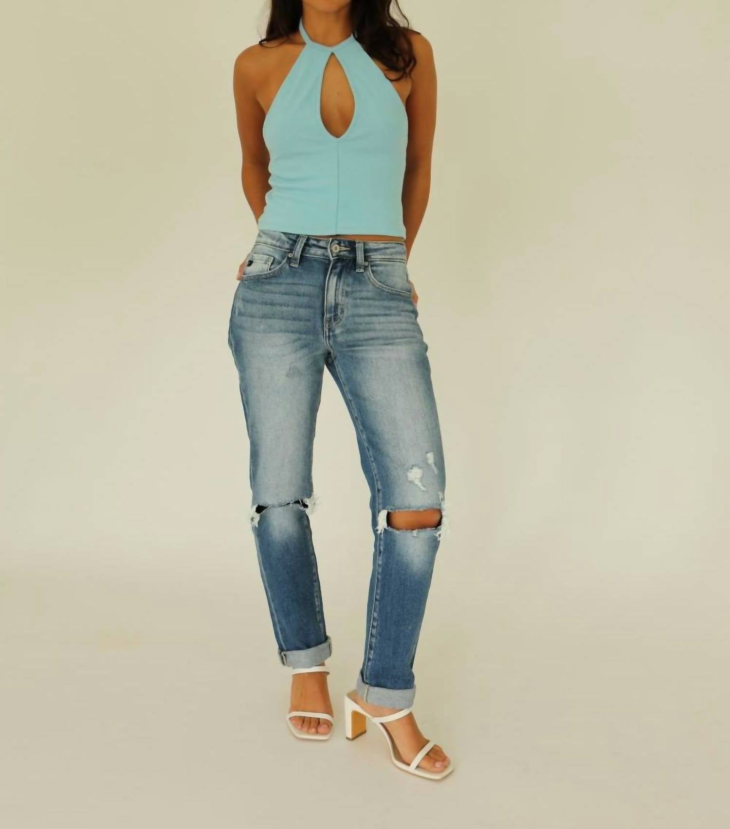 Топ Eva Rib Halter In голубой Signature7, голубой
Топ Eva Rib Halter In голубой Signature7, голубой