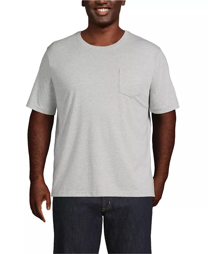 Футболка с коротким рукавом и карманом Big & Tall Super-T Lands' End, серый
Футболка с коротким рукавом и карманом Big & Tall Super-T Lands' End, серый