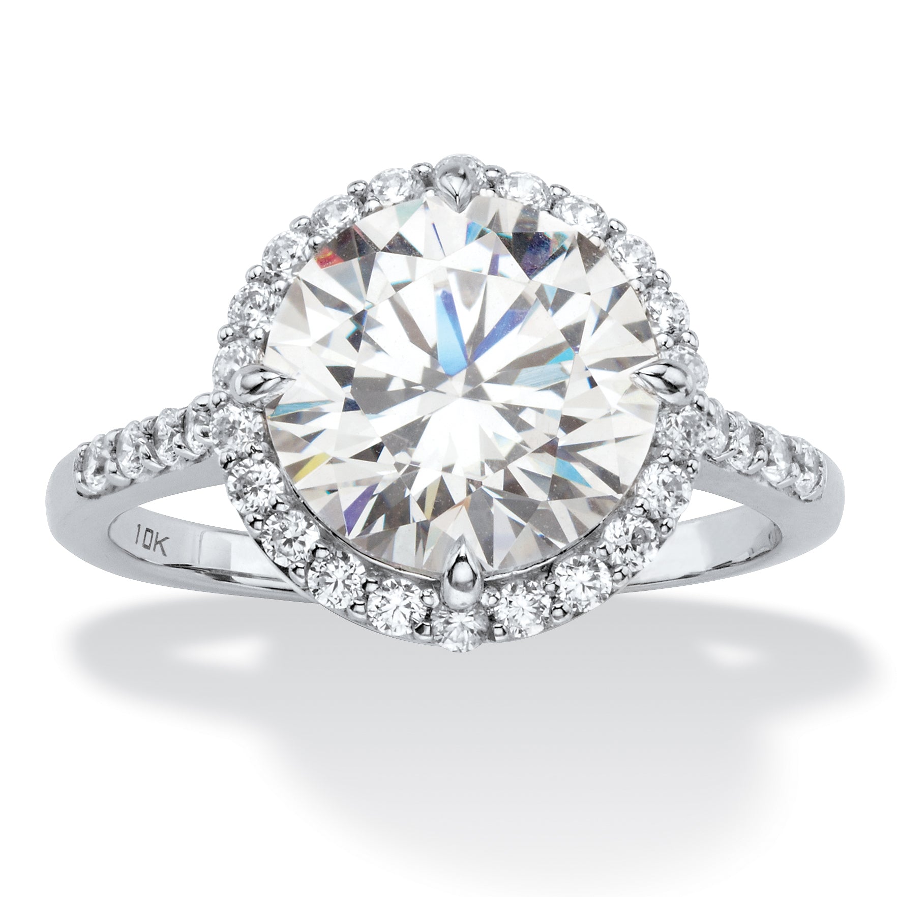 Помолвочное кольцо Halo из 10-каратного белого золота с круглым кубическим цирконием 4,45 TCW Palm Beach Jewelry, белый
Помолвочное кольцо Halo из 10-каратного белого золота с круглым кубическим цирконием 4,45 TCW Palm Beach Jewelry, белый