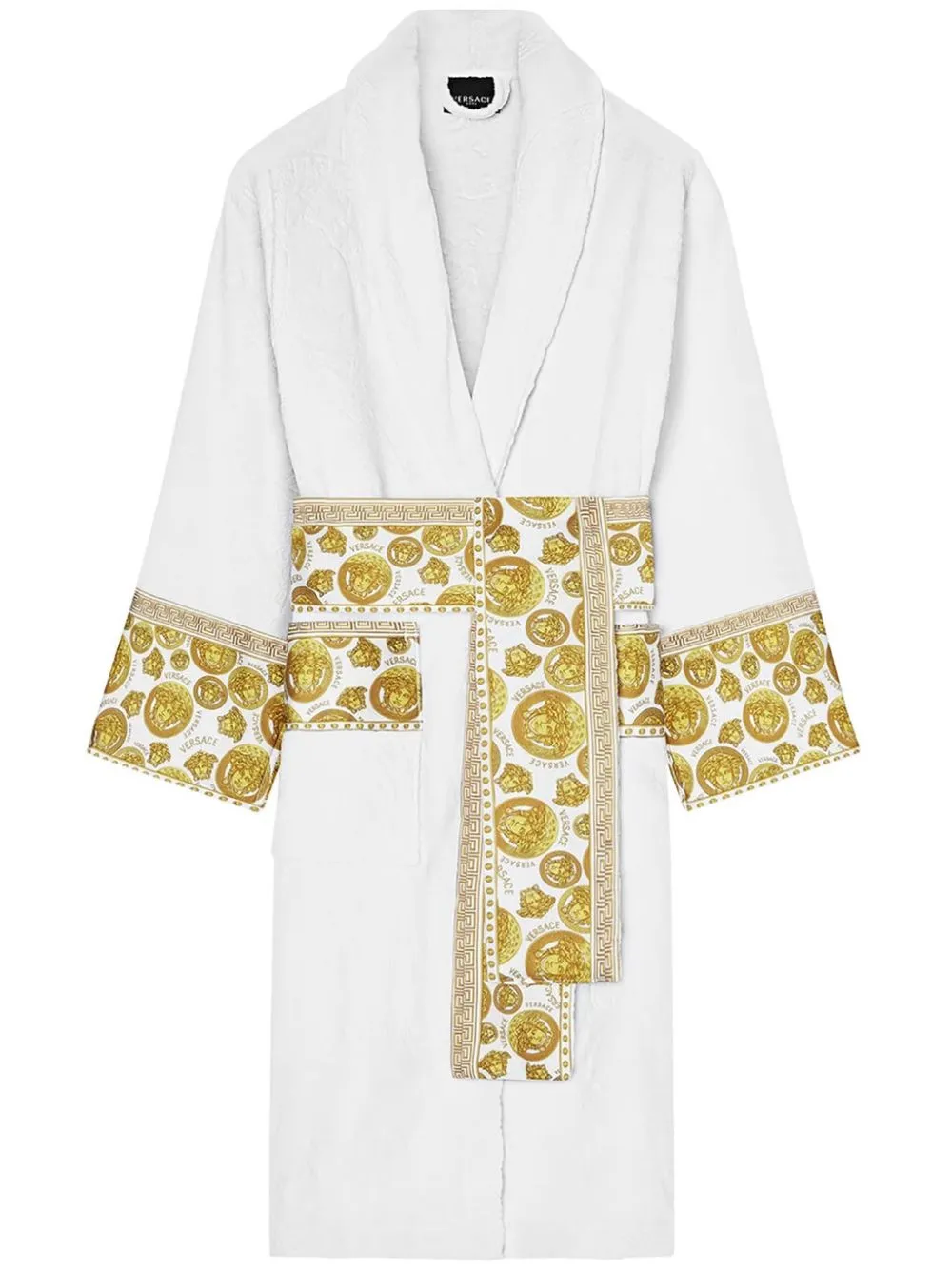 Халат с принтом Medusa Amplified VERSACE, белый
Халат с принтом Medusa Amplified VERSACE, белый