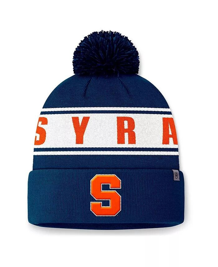 Мужская темно-синяя вязаная шапка Syracuse Orange Slash с манжетами и помпоном Top of the World
Мужская темно-синяя вязаная шапка Syracuse Orange Slash с манжетами и помпоном Top of the World