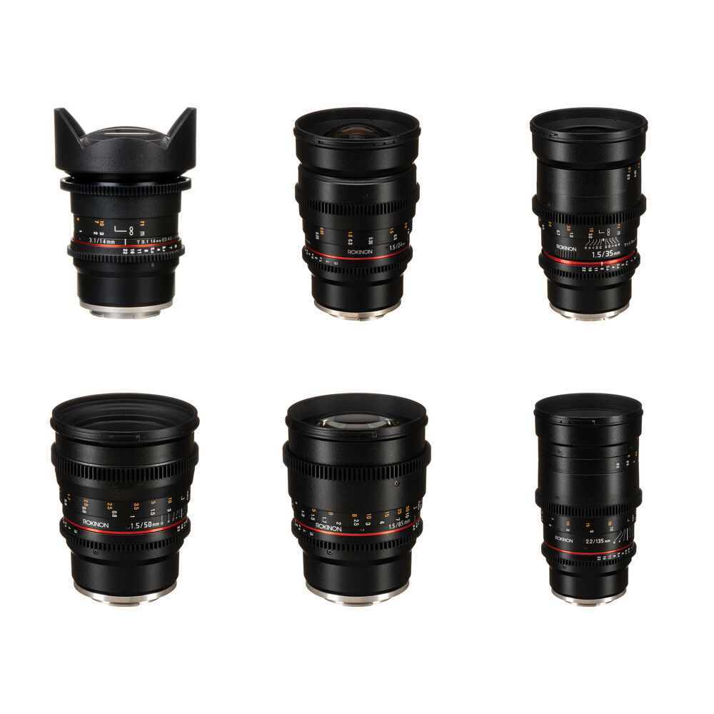 Комплект объективов Rokinon Cine DS 6 с креплением Sony E
Комплект объективов Rokinon Cine DS 6 с креплением Sony E