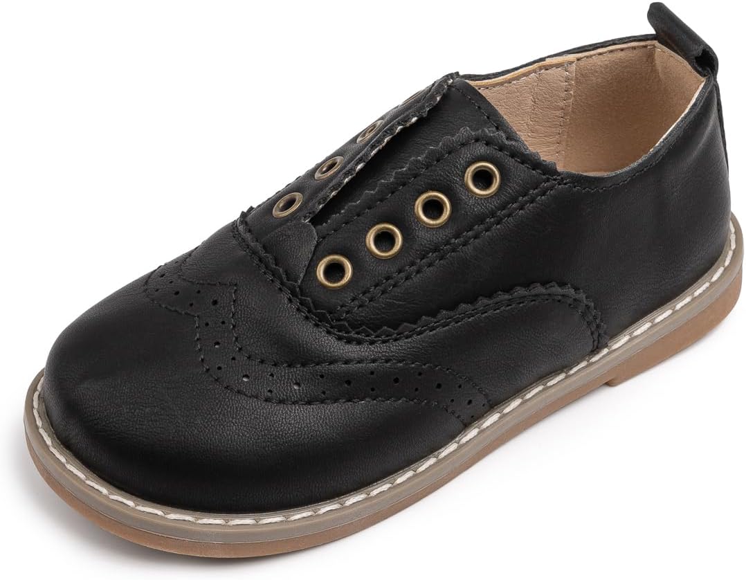 Детские туфли Meckior для мальчиков и девочек, черные, для маленьких детей, оксфорды, свадебные и церковные туфли, из ПУ кожи, на шнуровке, для школьной формы, лоферы, плоская подошва
Детские туфли Meckior для мальчиков и девочек, черные, для маленьких детей, оксфорды, свадебные и церковные туфли, из ПУ кожи, на шнуровке, для школьной формы, лоферы, плоская подошва