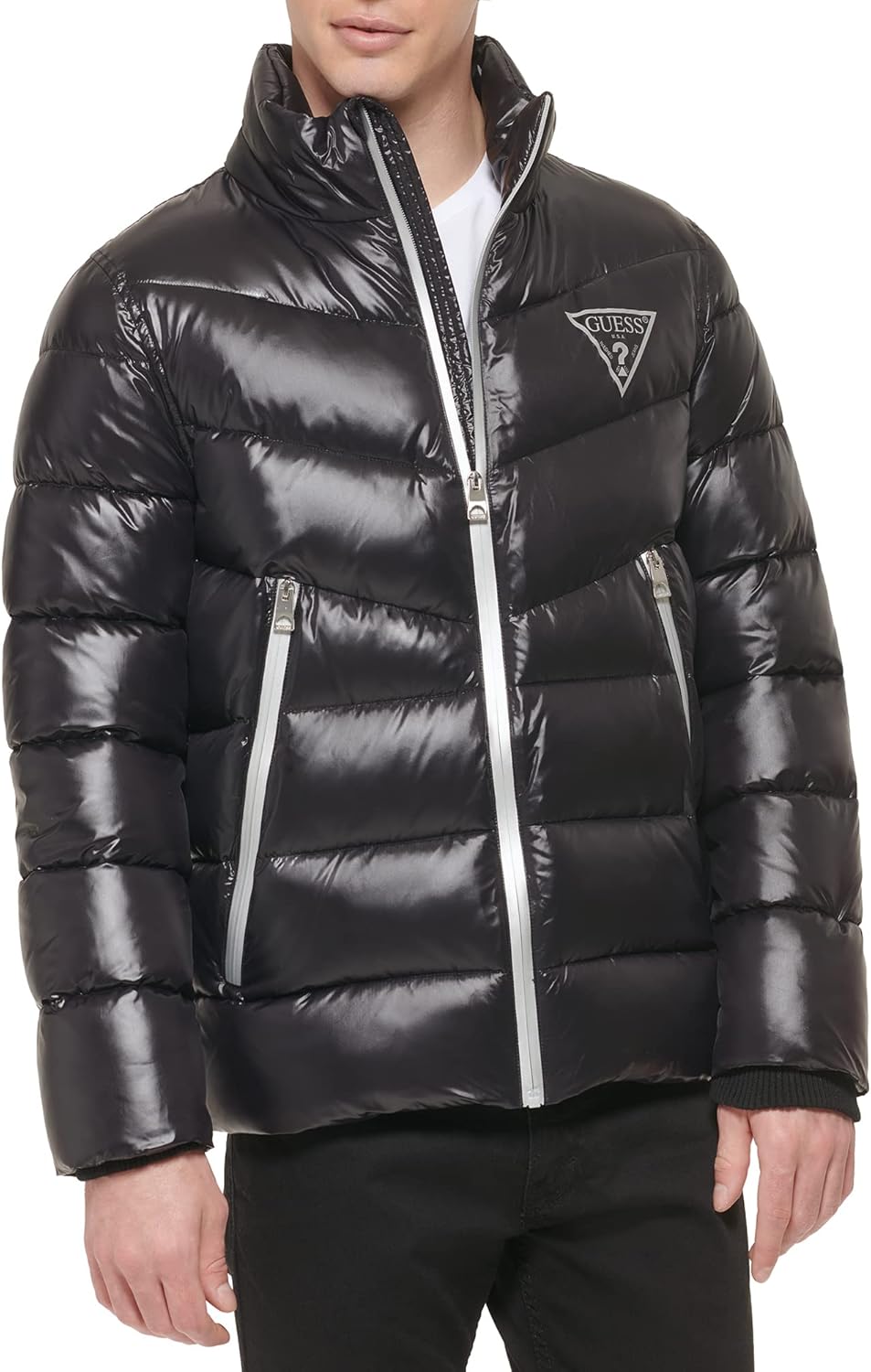GUESS мужская утепленная куртка-пуховик с логотипом и молнией, Black
GUESS мужская утепленная куртка-пуховик с логотипом и молнией, Black