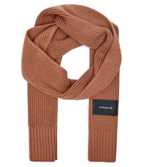 Шарф с добавлением шерсти Coach, коричневый
Шарф с добавлением шерсти Coach, коричневый