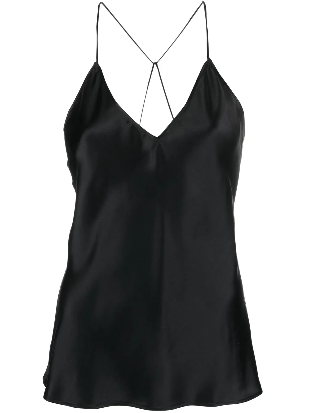 Шелковый топ с V-образным вырезом Nili Lotan, черный
Шелковый топ с V-образным вырезом Nili Lotan, черный