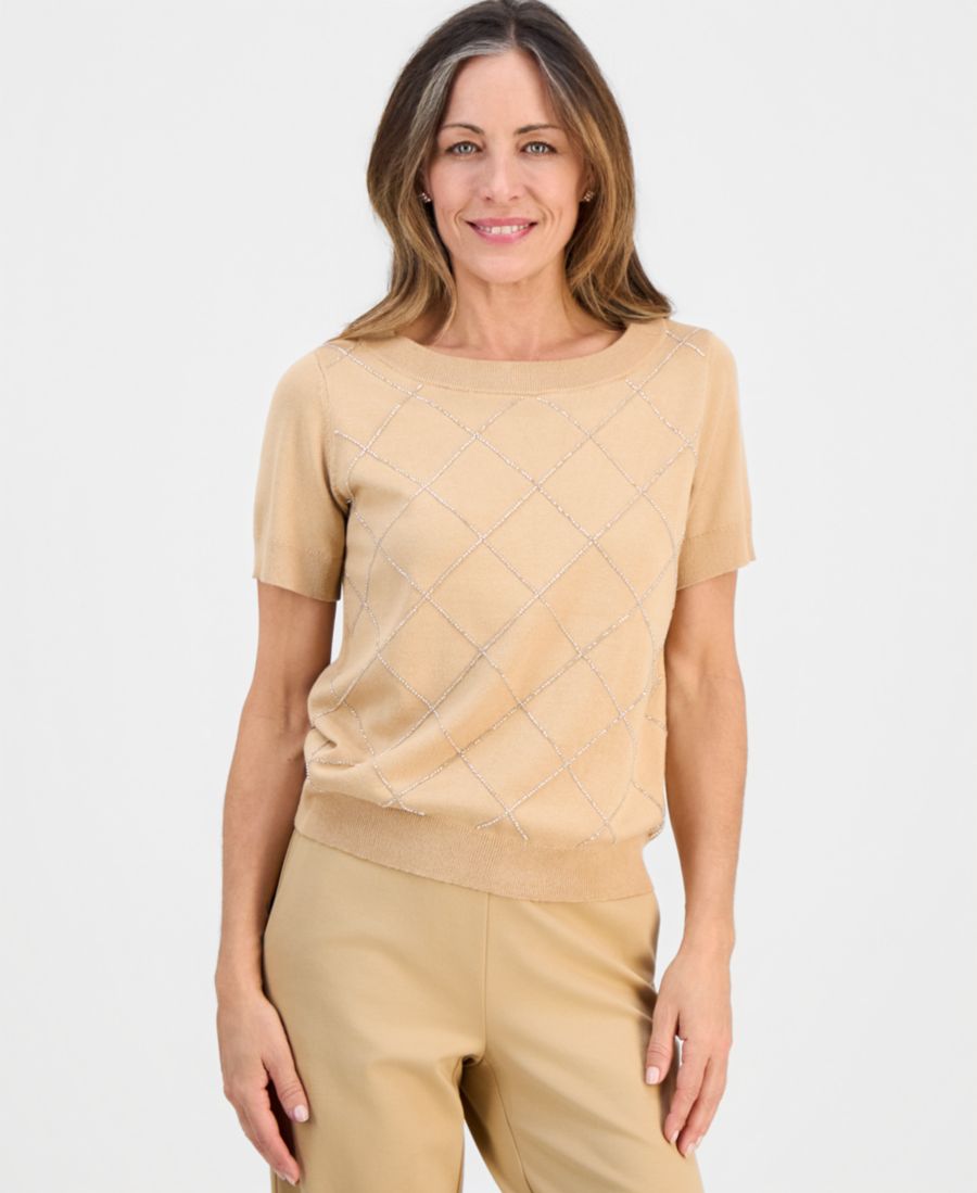 Укороченный свитер с вырезом-лодочкой и декоративной отделкой, эксклюзивно от Macy's JM Collection, Natural Ca
Укороченный свитер с вырезом-лодочкой и декоративной отделкой, эксклюзивно от Macy's JM Collection, Natural Ca