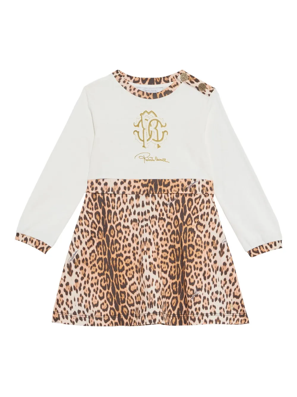Платье с леопардовым принтом и логотипом Roberto Cavalli, белый
Платье с леопардовым принтом и логотипом Roberto Cavalli, белый