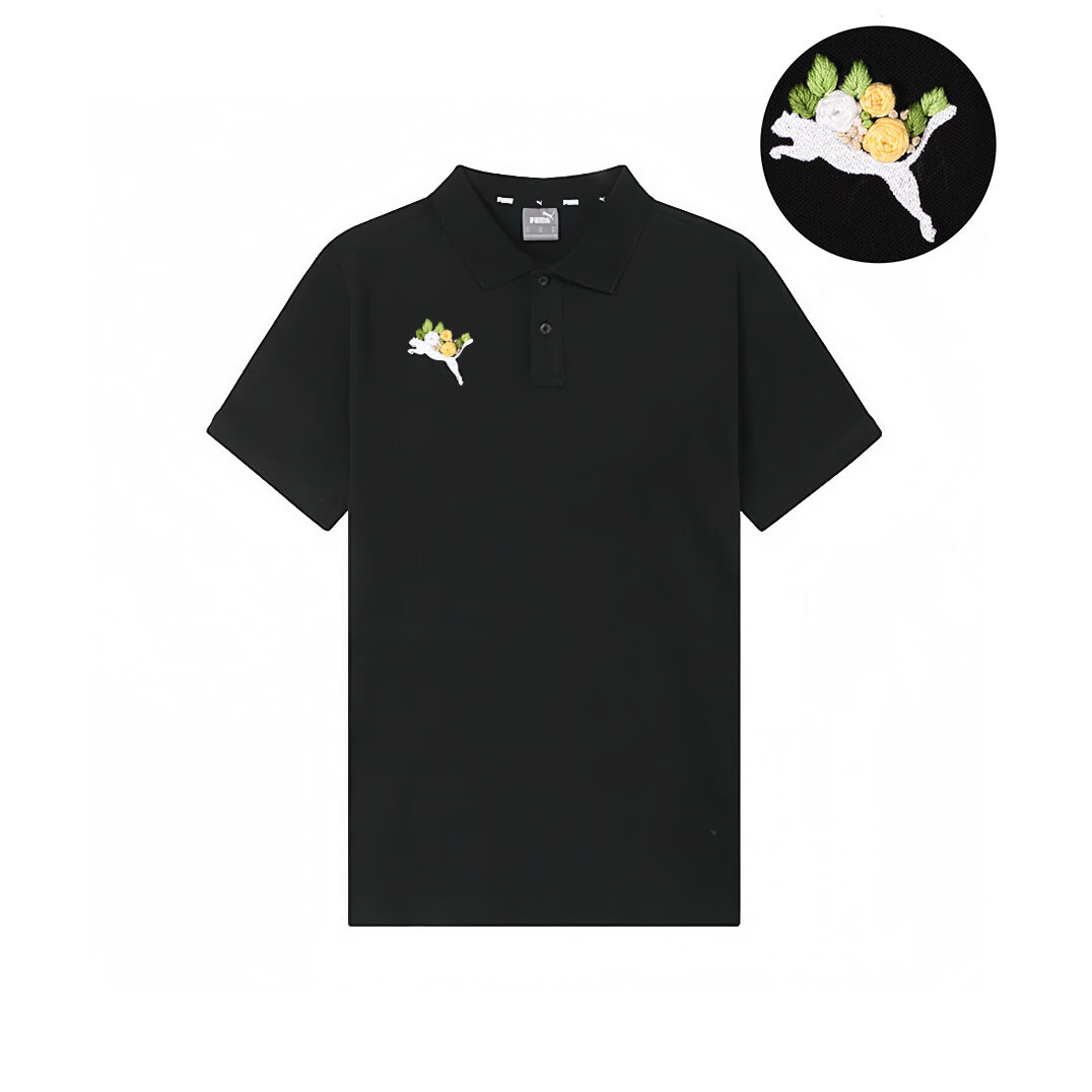 Рубашка поло мужская черная Puma, черный
Рубашка поло мужская черная Puma, черный