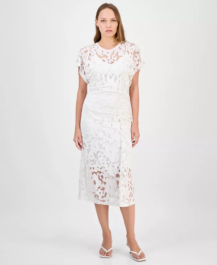 Женское платье миди с цветочным кружевом BOSS Orange, белый
Женское платье миди с цветочным кружевом BOSS Orange, белый
