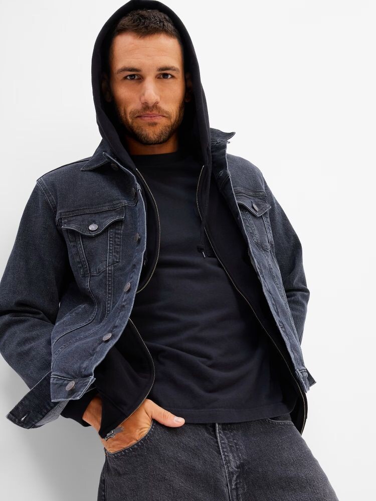 Джинсовая куртка Gap, черный
Джинсовая куртка Gap, черный