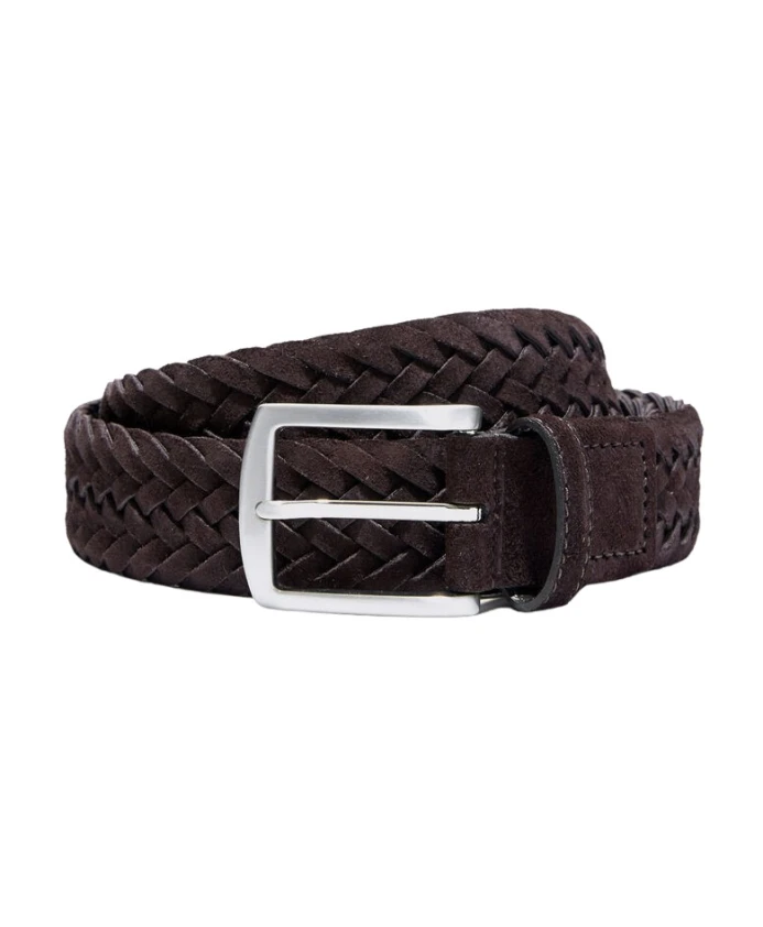 Плетеный замшевый ремень ручной работы Scarosso, коричневый
Плетеный замшевый ремень ручной работы Scarosso, коричневый