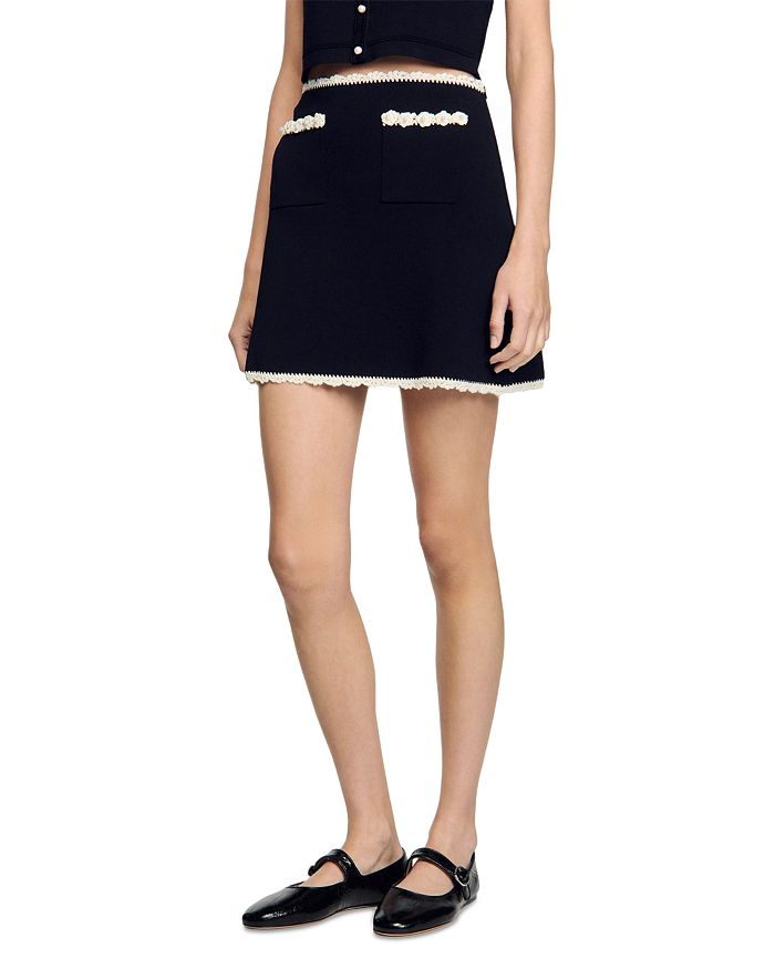 Мини-юбка крючком Sandro, черный
Мини-юбка крючком Sandro, черный