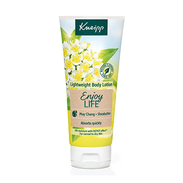 С эфирным маслом литсеи кубеба и маслом ши Loción Corporal Enjoy Life Kneipp, 200 ml
С эфирным маслом литсеи кубеба и маслом ши Loción Corporal Enjoy Life Kneipp, 200 ml