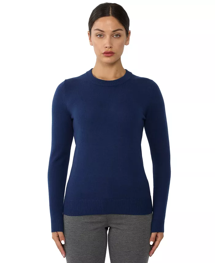 Женский свитер с длинным рукавом и круглым вырезом из 100% чистого кашемира JENNIE LIU, синий
Женский свитер с длинным рукавом и круглым вырезом из 100% чистого кашемира JENNIE LIU, синий