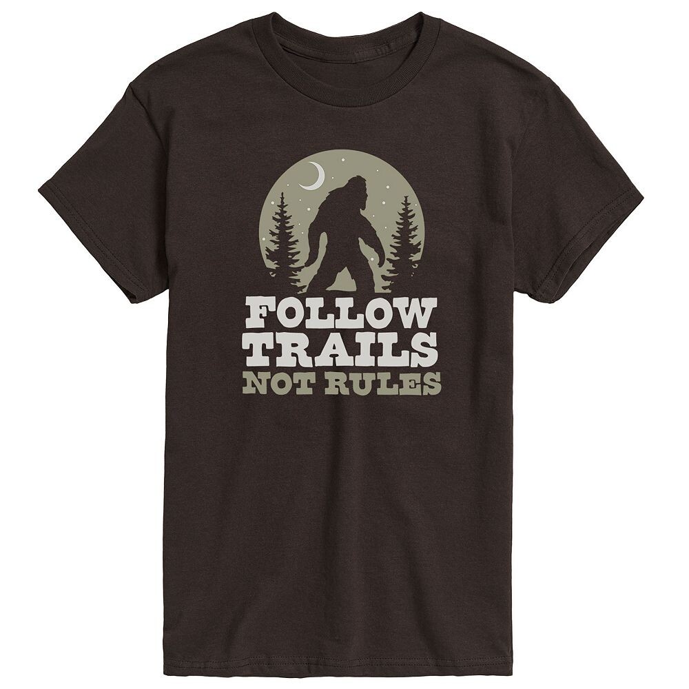 Мужская футболка с рисунком Follow Trails Not Rules Sasquatch Licensed Character, цвет Dark Brown
Мужская футболка с рисунком Follow Trails Not Rules Sasquatch Licensed Character, цвет Dark Brown