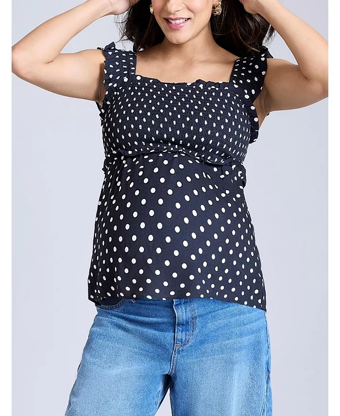 Топ для беременных с оборками на рукавах - Motherhood Motherhood Maternity, черный
Топ для беременных с оборками на рукавах - Motherhood Motherhood Maternity, черный