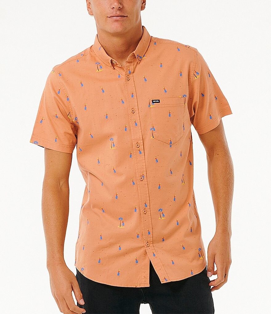 Рубашка с короткими рукавами Rip Curl Hula Breach из шамбре на пуговицах спереди, оранжевый
Рубашка с короткими рукавами Rip Curl Hula Breach из шамбре на пуговицах спереди, оранжевый
