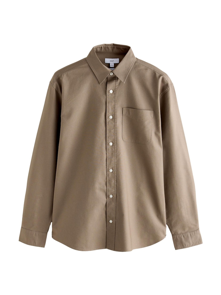 Рубашка на пуговицах классического кроя Next, серо-коричневый
Рубашка на пуговицах классического кроя Next, серо-коричневый