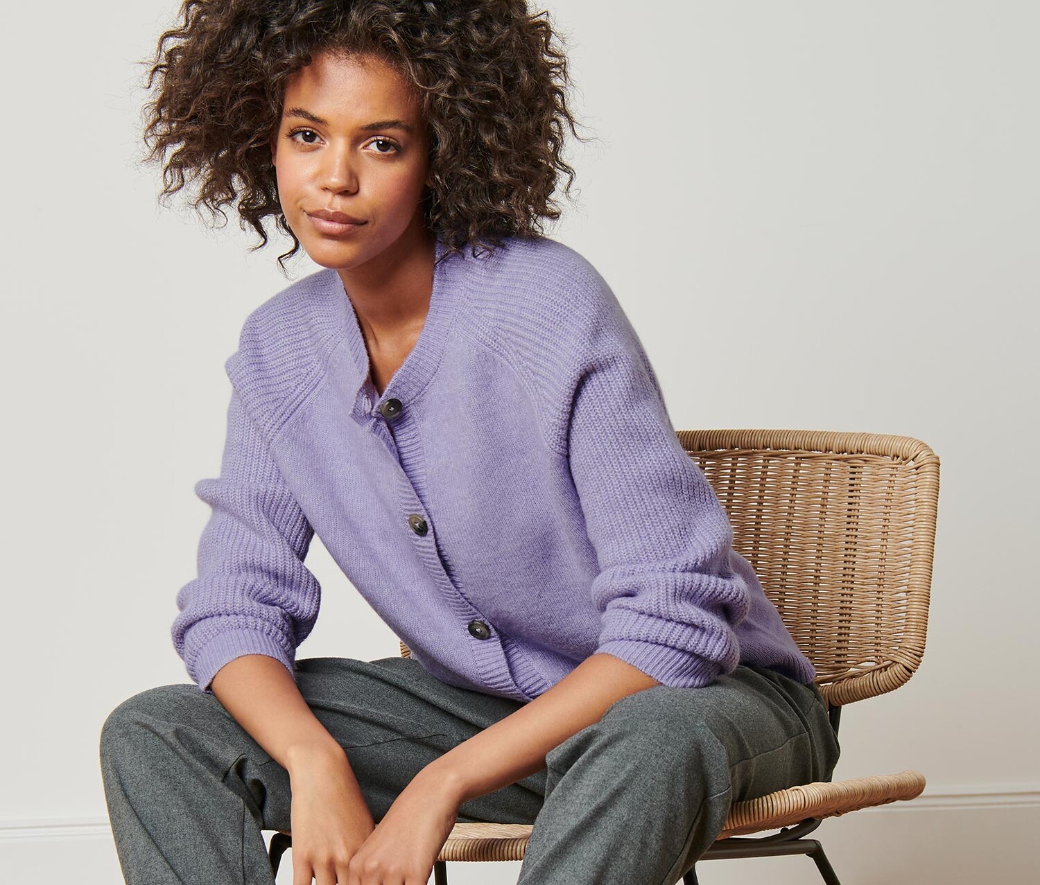 Вязаный кардиган Tchibo, сиреневый пестрый
Вязаный кардиган Tchibo, сиреневый пестрый