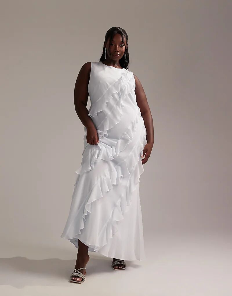 Платье макси подружки невесты с косыми оборками и вырезом-борцовкой светло-голубого цвета ASOS
Платье макси подружки невесты с косыми оборками и вырезом-борцовкой светло-голубого цвета ASOS