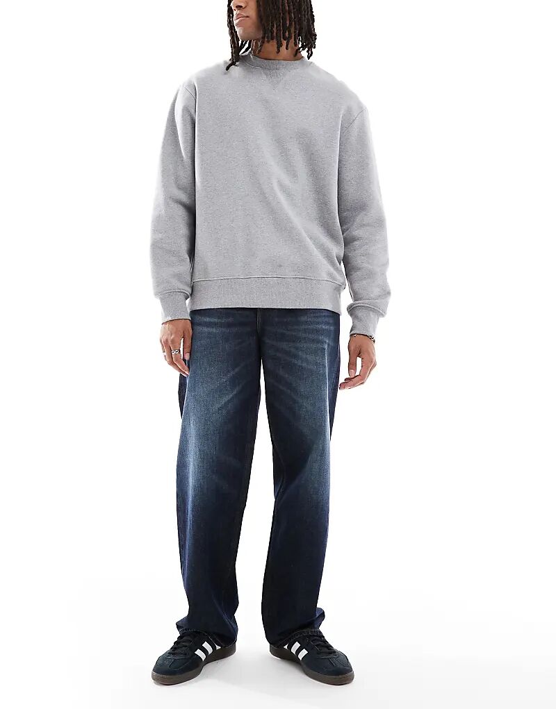 Прямые мешковатые джинсы Lee темно-синего цвета с потертостями
Прямые мешковатые джинсы Lee темно-синего цвета с потертостями