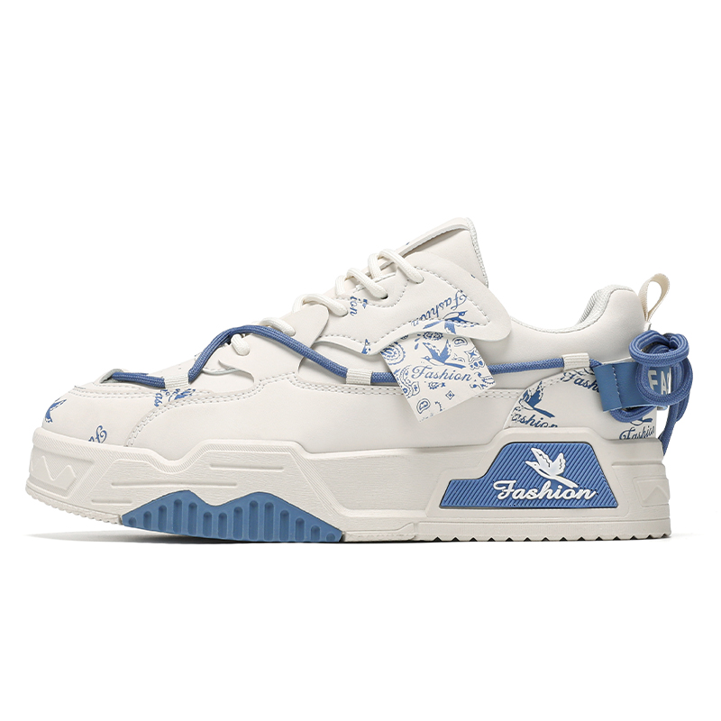 M.M Party Водонепроницаемые ударопрочные износостойкие мужские скейтерские кеды низкие бежево-голубые, цвет Beige Blue
M.M Party Водонепроницаемые ударопрочные износостойкие мужские скейтерские кеды низкие бежево-голубые, цвет Beige Blue