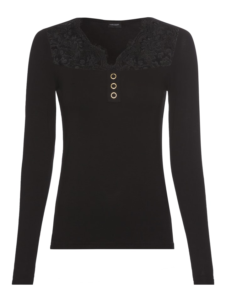 Кружевная рубашка черного цвета Laura Scott
Кружевная рубашка черного цвета Laura Scott
