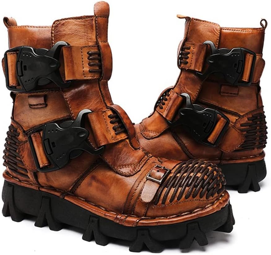 Мужские кожаные ботинки в винтажном стиле, тактические военные походные ботинки на шнуровке, модные кожаные ботинки средней высоты Hfuhlk, коричневый
Мужские кожаные ботинки в винтажном стиле, тактические военные походные ботинки на шнуровке, модные кожаные ботинки средней высоты Hfuhlk, коричневый