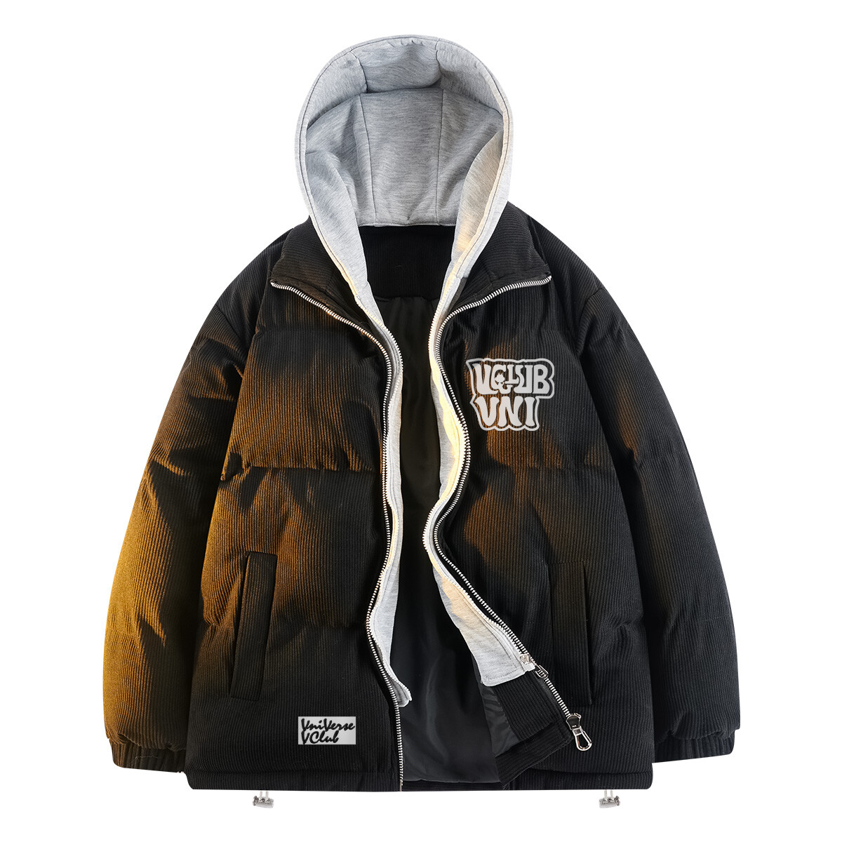 Стеганая куртка унисекс VniVerseVClub, Черный (без капюшона)
Стеганая куртка унисекс VniVerseVClub, Черный (без капюшона)