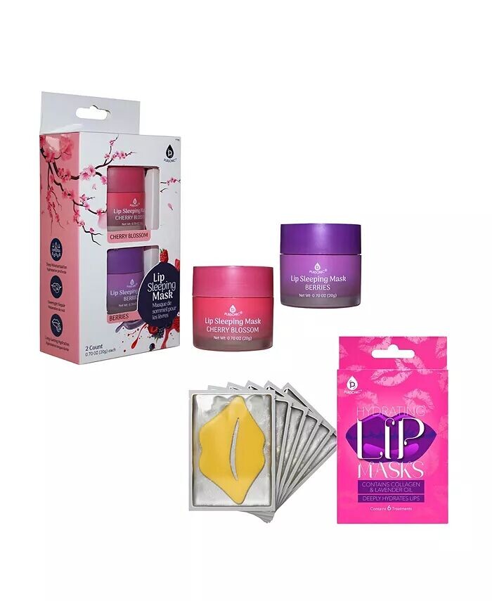 Lip Care Luxe Duo: увлажняющие маски для губ (6 шт. в упаковке) и ночная маска для губ, 2 шт Pursonic, цвет Open Miscellaneous 
Lip Care Luxe Duo: увлажняющие маски для губ (6 шт. в упаковке) и ночная маска для губ, 2 шт Pursonic, цвет Open Miscellaneous