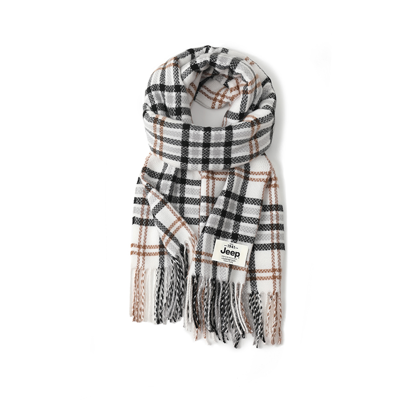 Jeep Вязаный шарф унисекс, White Black
Jeep Вязаный шарф унисекс, White Black
